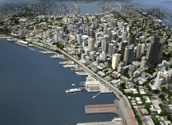 flyover kinzer downtown seattle